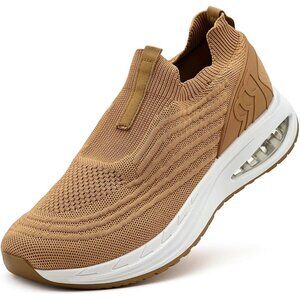 Dolphinslides Unisex Yellow Brown Running Athletic Tennis Lightweight Sneakers
